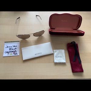 NWT Gucci aviators sunglasses
